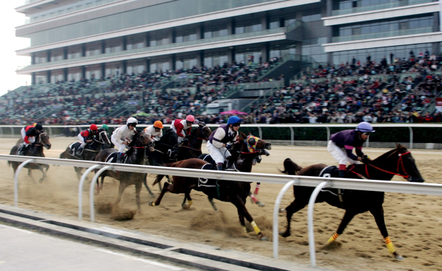 Orient Lucky City Racecourse in Wuhan City. Photo: Imaginechina