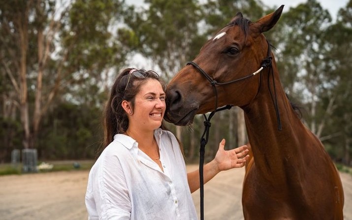 Chapter And Verse: retraining as an eventer with his owner Tylah Webley. Photo: Racing Queensland