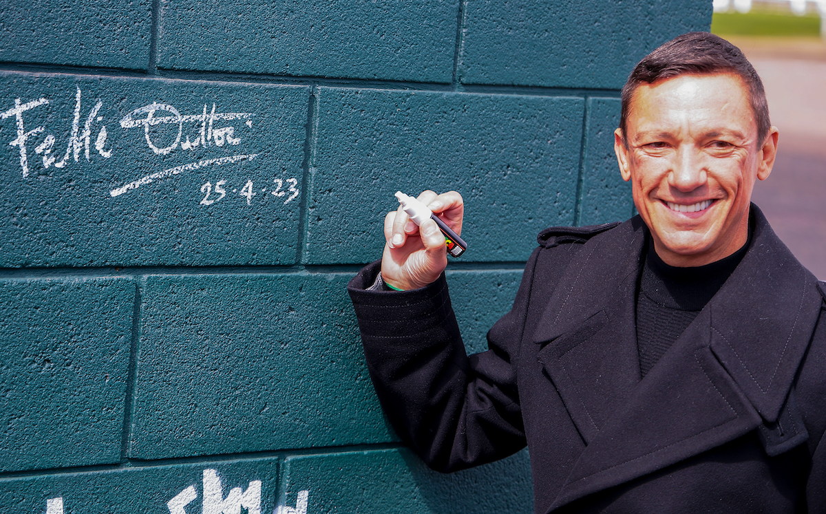 Frankie Dettori signs his wall mural at Epsom. Photo: It’s all too much for some on the Hill: a ‘commercial challenge,’ says Tom Sammes. Photo: Dan Abraham / focusonracing.com