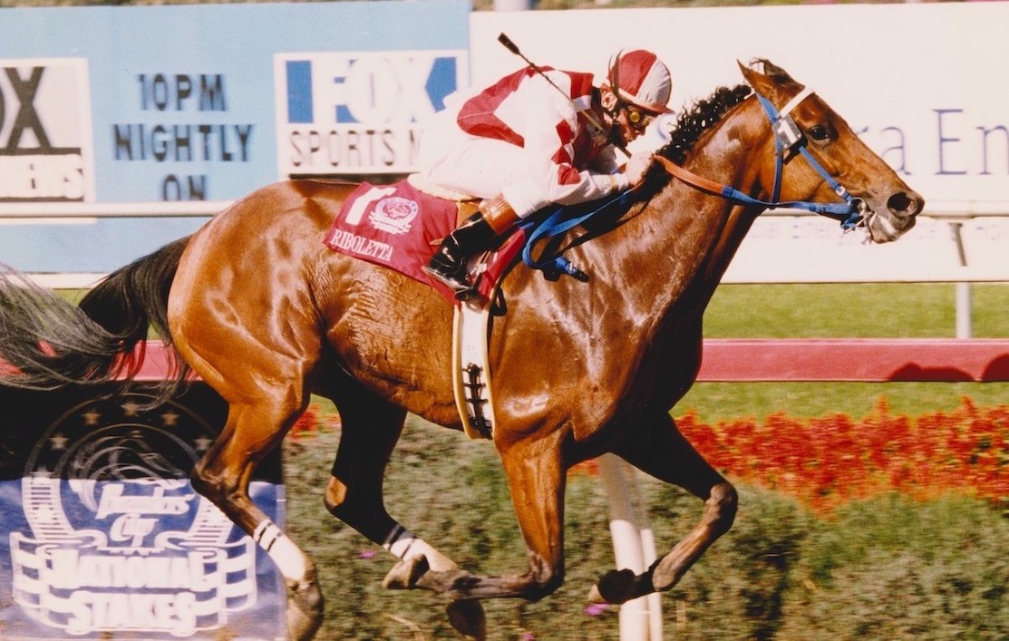 One by one the stakes fell to Riboletta in 2000, like the G1 Milady Handicap at Hollywood Park in May. Photo: Benoit