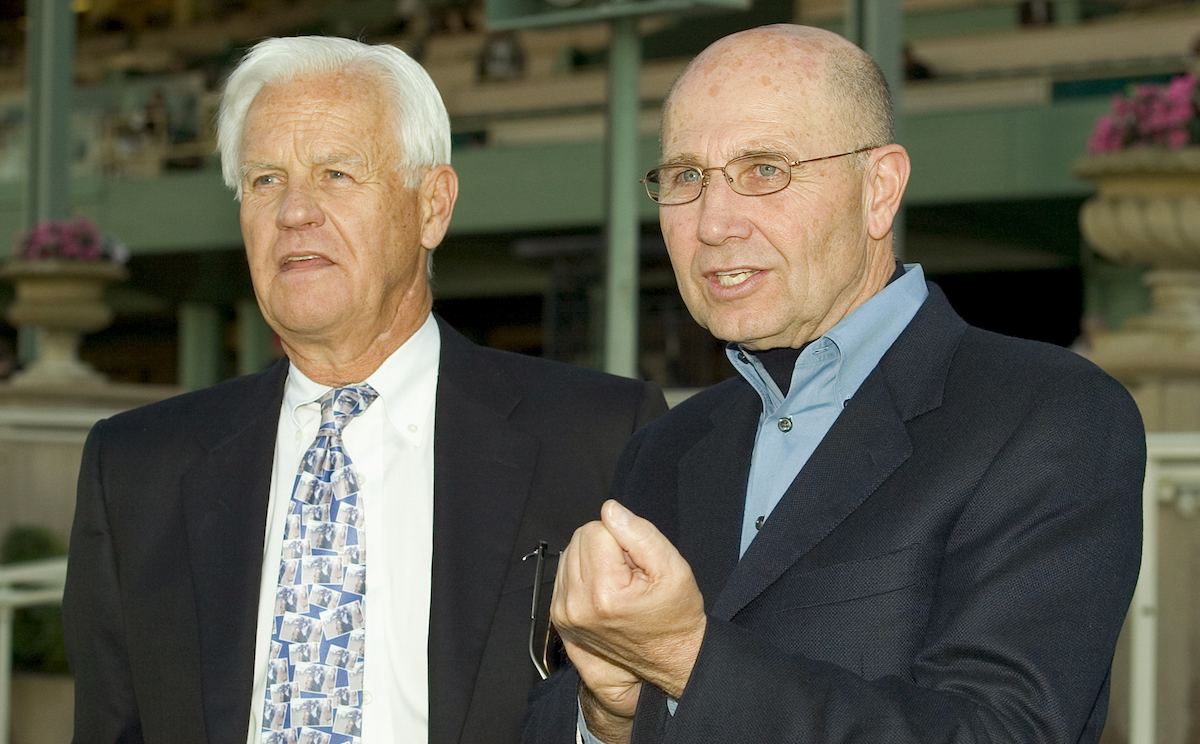 The late David Hofmans (right) with leading owner-breeder John Amerman. Photo: Benoit