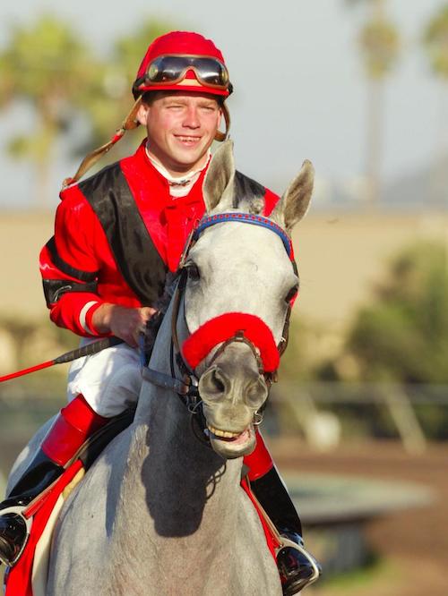 Star Over The Bay’s regular rider Tyler Baze, 21 at the time, had plenty of reasons to smile. (Benoit photo)