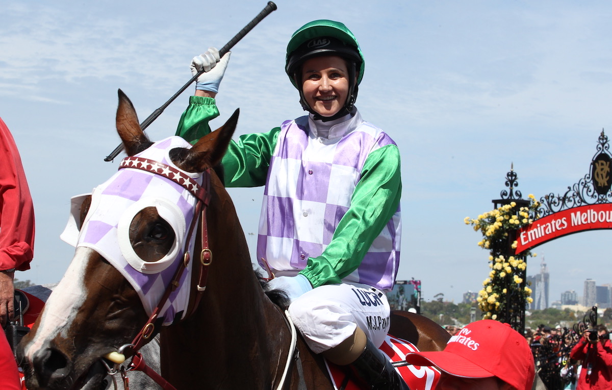 Melbourne marvels: Michelle Payne and Prince Of Penzance after their famous victory in 2015. Photo: Racing Photos courtesy of VRC