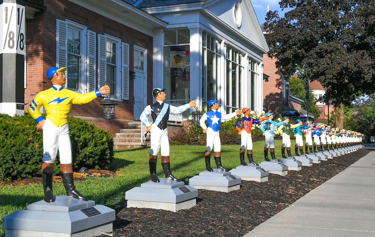 Lawn jockeys on display at the National Museum of Racing and Hall of Fame in Saratoga Springs. Photo: Bob Mayberger