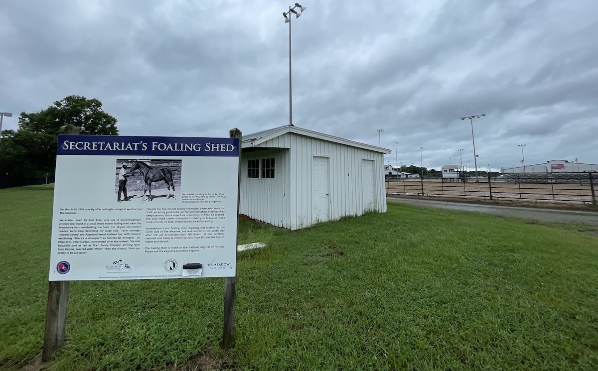 Place in history: Secretariat’s foaling shed. Photo: Laura King