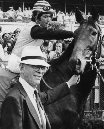 Frank Whiteley post-Ruffian with Forego. Photo: BloodHorse Library