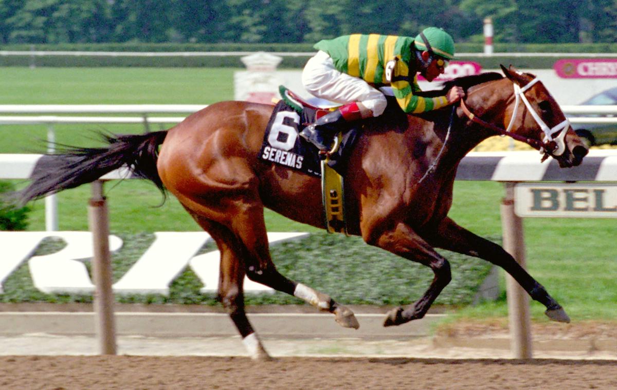 Serena's Song and Gary Stevens make short work of the historic Mother Goose Stakes. (Coglianese photo)