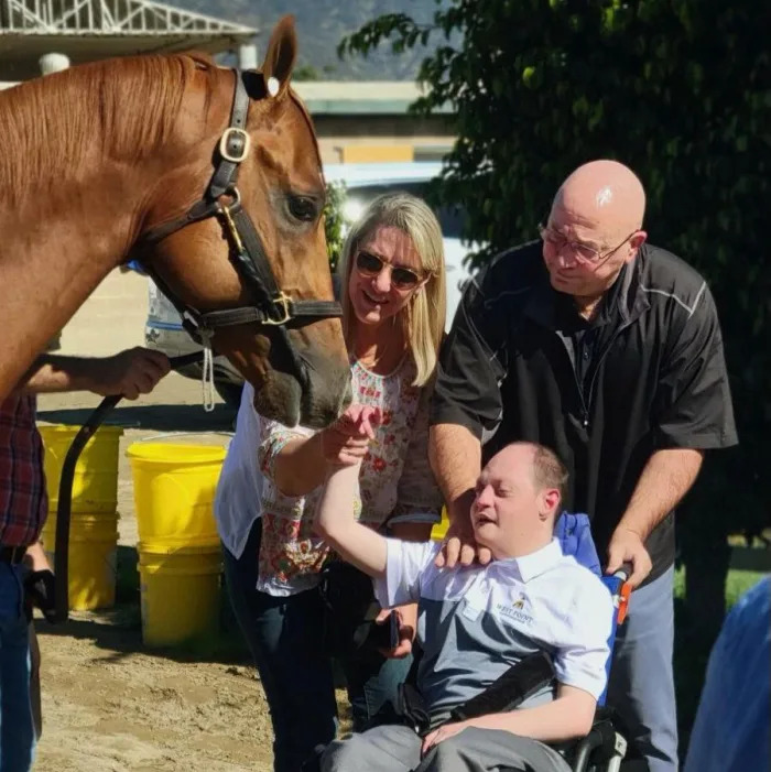 Carson Jost meets Carson’s Run. Photo courtesy of Jost family