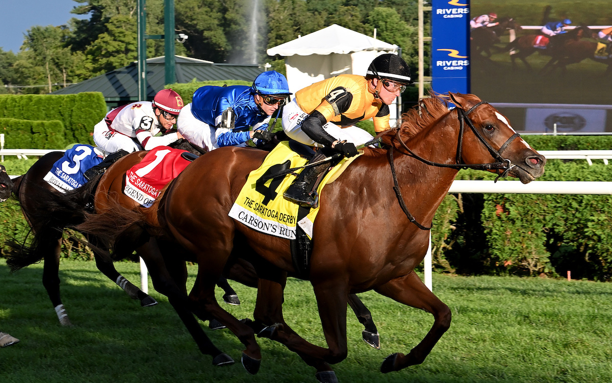 Carson’s Run scoring at Saratoga. Photo: NYRA/Susie Raisher