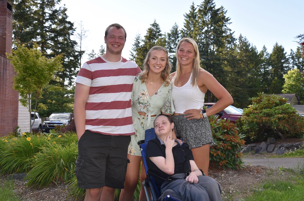 Carson Jost surrounded by his siblings. Photo courtesy of the Jost Family