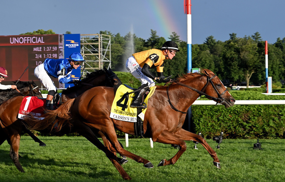 Carson’s Run: Saratoga Derby hero to bypass Breeders’ Cup. Photo: NYRA / Susie Raisher