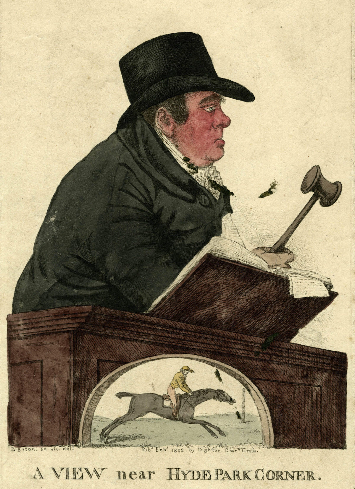 Old Tatt: Richard Tattersall in caricature at original London base