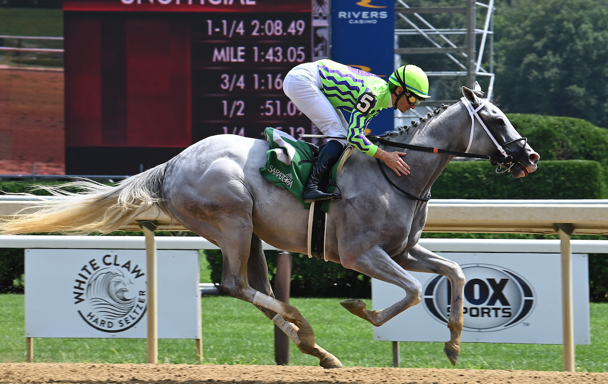 Next wins the Birdstone at Saratoga – 22¼ lengths ahead of his nearest pursuer. Photo: NYRA/Susie Raisher (Coglianese)