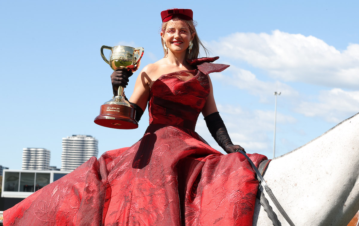 Ambassadorial role: Michelle Payne at Melbourne Cup Carnival launch. Photo: Getty Images / VRC