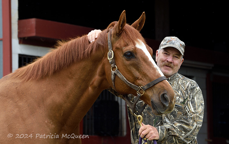 My old Kentucky home: Wise Dan with trainer Charlie LoPresti. Photo: Patricia McQueen