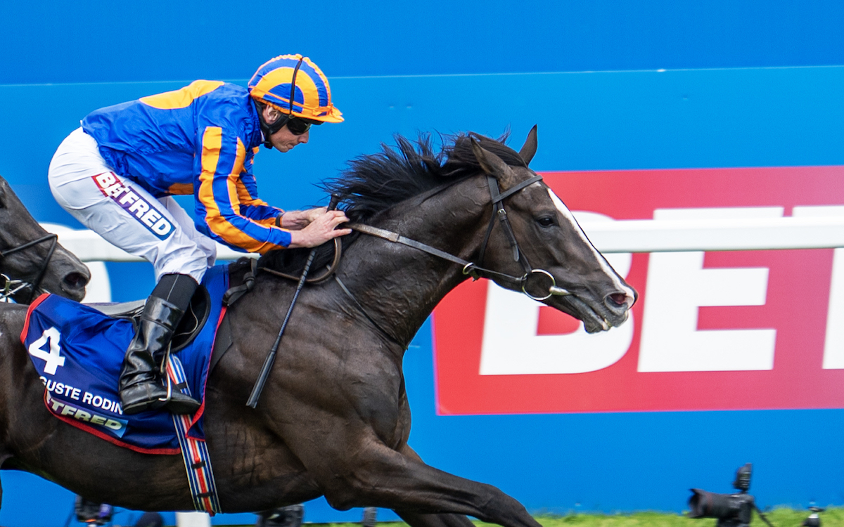 Japanese swansong: Auguste Rodin wins 2023 Derby under Ryan Moore. Photo: Hattie Austin/focusonracing.com