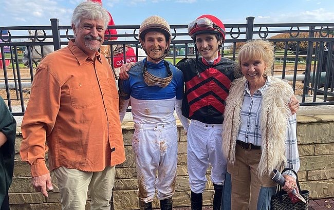 All in the family: Steve, Erik, Keith and Julie Asmussen at Oaklawn Park, Photo: Oaklawn Park