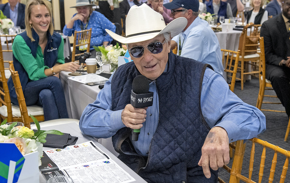 D Wayne Lukas: high on Caldera. Photo: Maryland Jockey Club